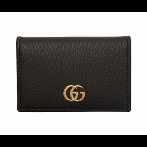 Gucci GG Marmont Black Leather Card Case